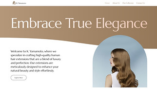 Beauty & Hair website templates - Hair Extensions Manufacturer (Professional)