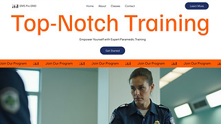 Classes & Courses website templates - Paramedic Training Course (Vibrant)