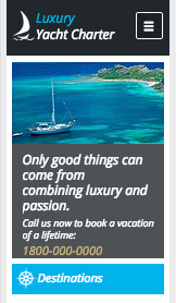 Mẫu trang web Dịch vụ du lịch – Du thuyền cho thuê