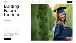 Education website templates - Graduation Community College (Modern)