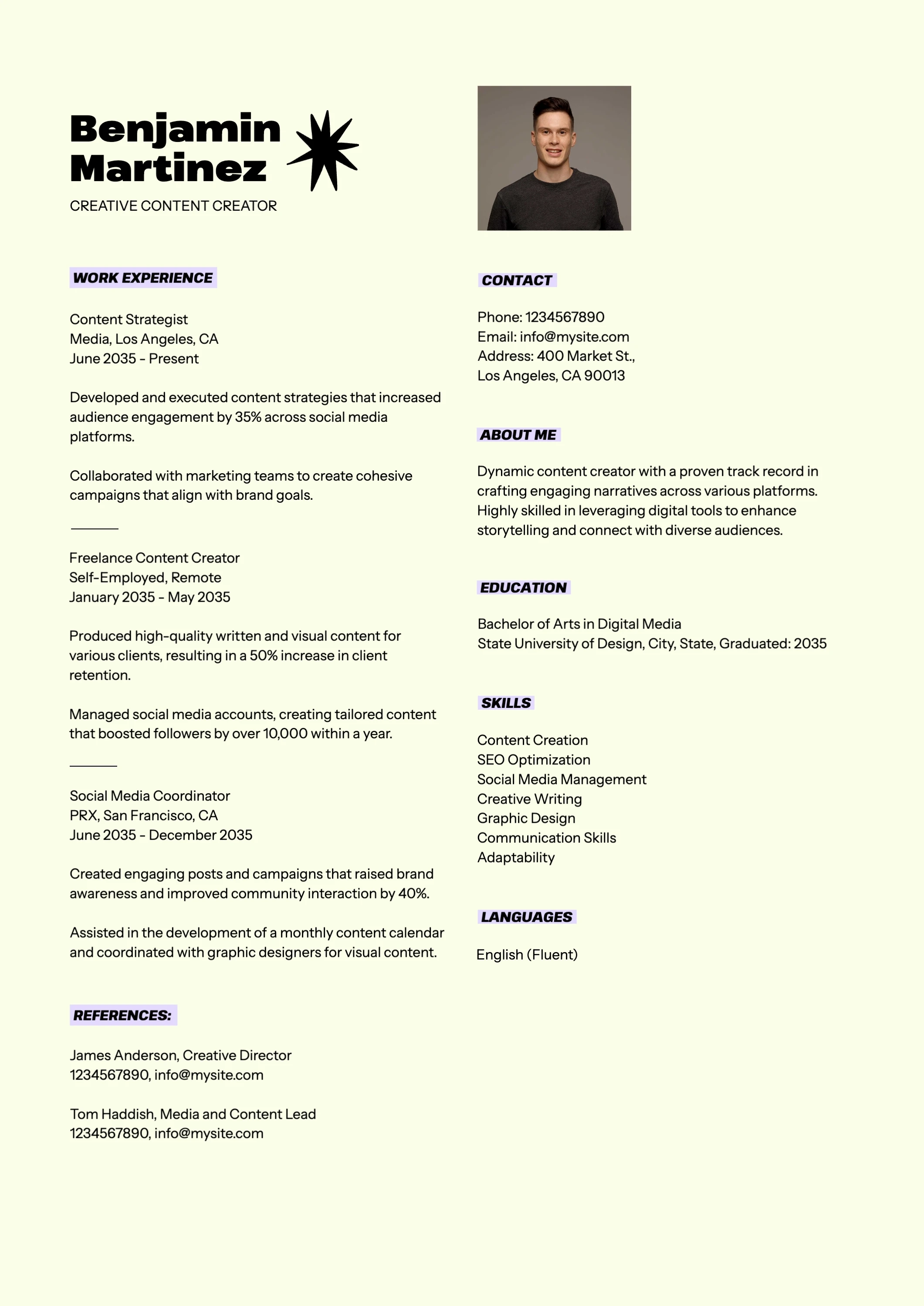 Playful Pastel Creative  Resume