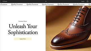 eCommerce website templates - Men's Shoe Shop (Sleek)