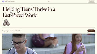 website templates - Teen Therapy (Modern)