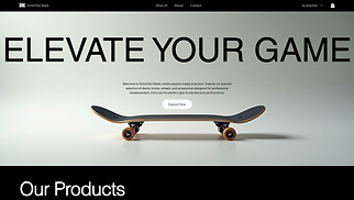 Sports & Outdoors website templates - Skate Shop (Dark)