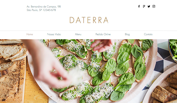 Templates de Restaurantes e Comida - Restaurante Vegetariano