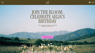 เทมเพลตเว็บไซต์ ทั้งหมด - Party Invitation (Bohemian)