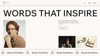 Creative Arts website templates - Writer (Clean)