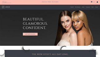 eCommerce website templates - Hair Extension & Lash Store