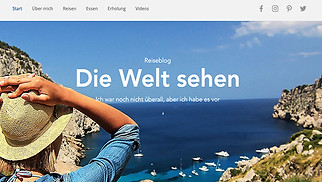 Portfolio & Lebenslauf Website-Vorlagen - Blog für Reisen