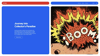Arts & Crafts website templates - Comics Memorabilia Store (Vibrant)