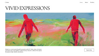 Visual Arts website templates - Oil Painting Portfolio (Traditional)