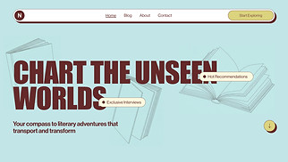 Template siti web Tutto - Book Blog (Adventurous)