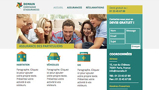 Templates de sites web Entreprises de services - Compagnie d'Assurances