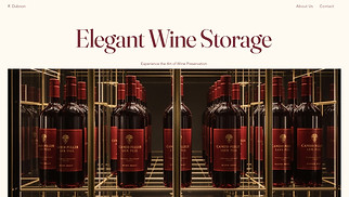 Food & Drinks website templates - Wine Storage Facility (Elegant)