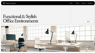 Portfolio & CV website templates - Office Design Studio (Modern)