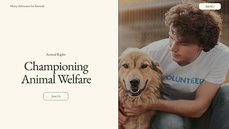 Non-Profit website templates - Animal Rights Movement (Earthy)