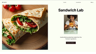  website templates - Sandwich Bar (Casual)