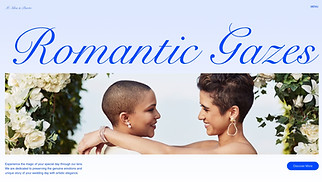 Portfolio & CV website templates - Wedding Photography Service (Minimalist)