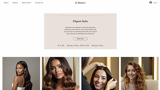 Beauty & Hair website templates - Hair Extensions Salon (Elegant)
