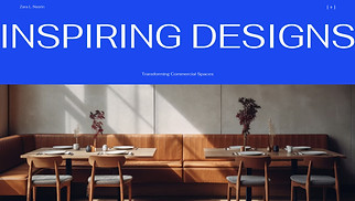 Portfolios website templates - Interior Design Firm (Innovative)