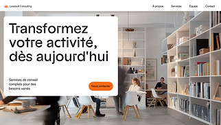 Templates de sites web Entreprises de services - Page de destination Conseil d'entreprise (Illustratif)