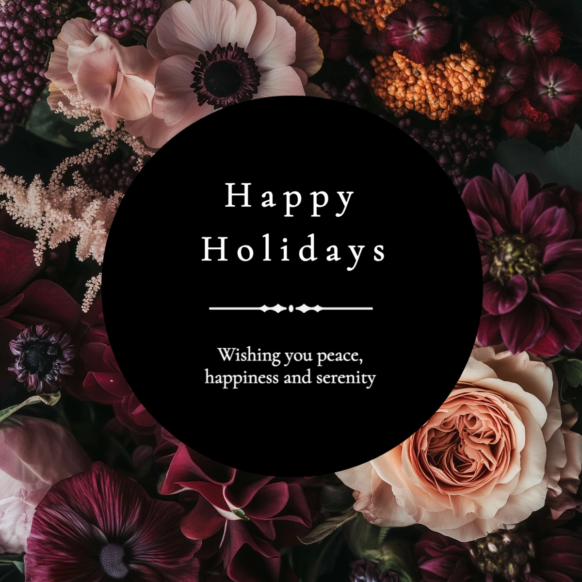 Modern Dark Holiday Greeting Card