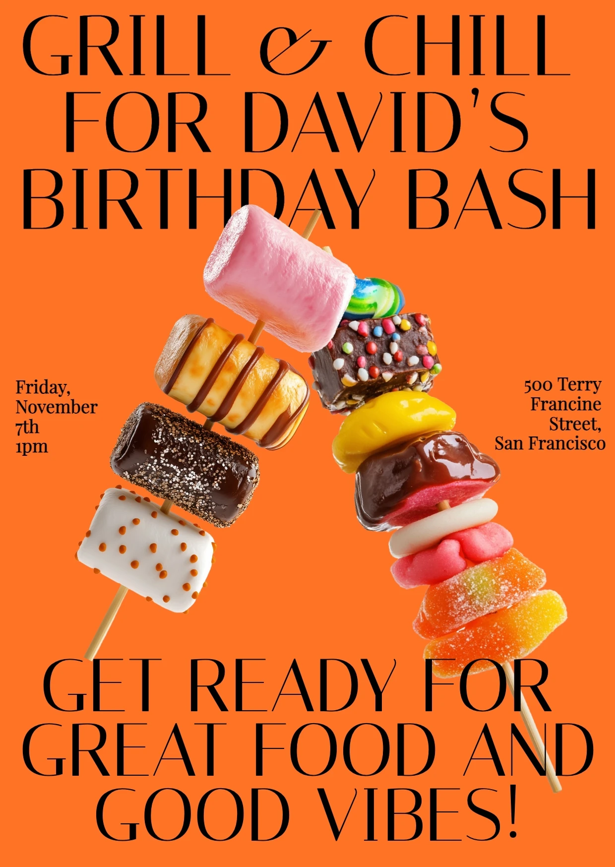 Bold Edgy  Birthday Invitation