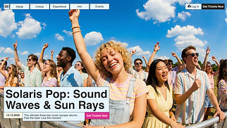 すべて サイトテンプレート - Music Festival (Creative)