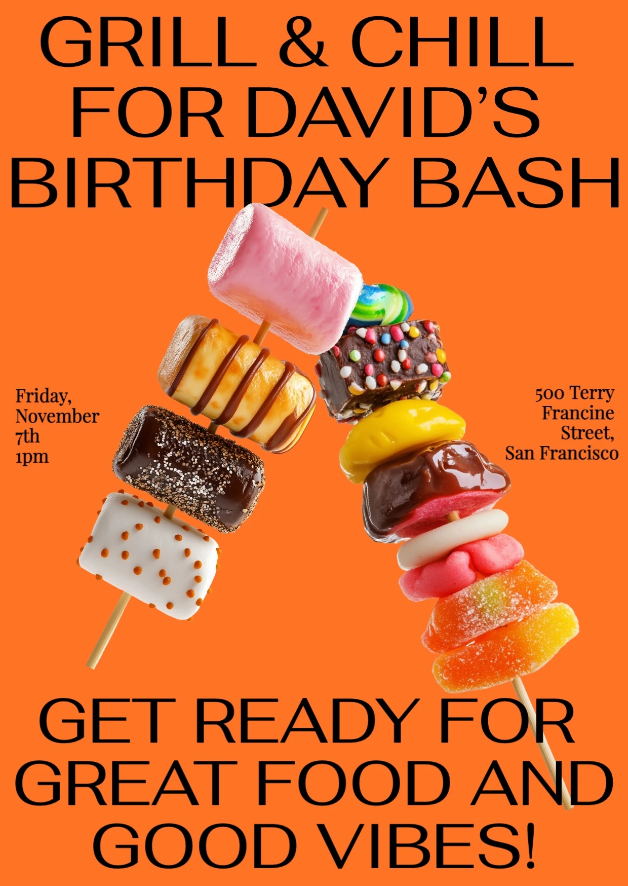 Bold Edgy  Birthday Invitation
