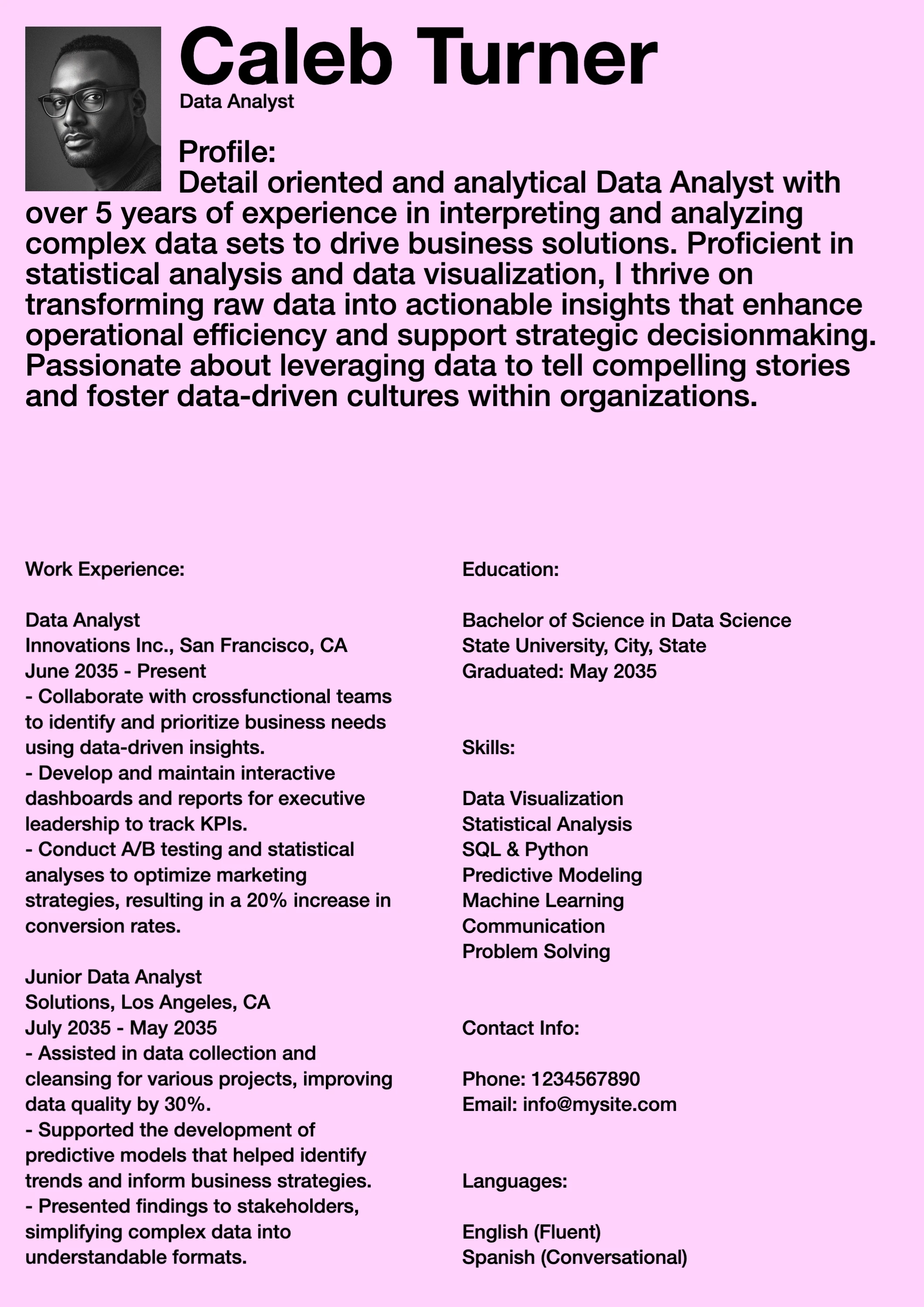 Edgy Neon Modern  Resume