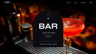 Hjemmesideskabeloner til Bar & natklub - Bar