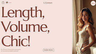 Beauty & Hair website templates - Hair Extensions Salon (Chic)