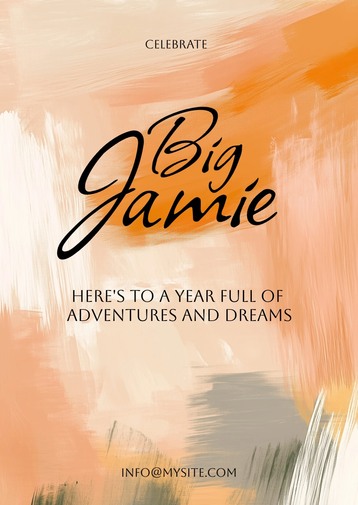 Handmade Abstract Birthday Greeting Card