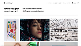Template Portfolio per siti web - Designer tessile