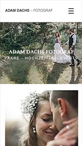 Fotografie website templates – Hochzeitsfotograf