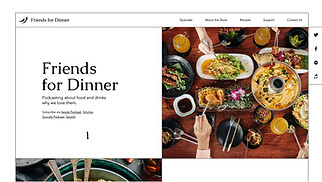 เทมเพลตเว็บไซต์ พอดคาสต์ - บล็อกอาหารและพอดแคสต์ 