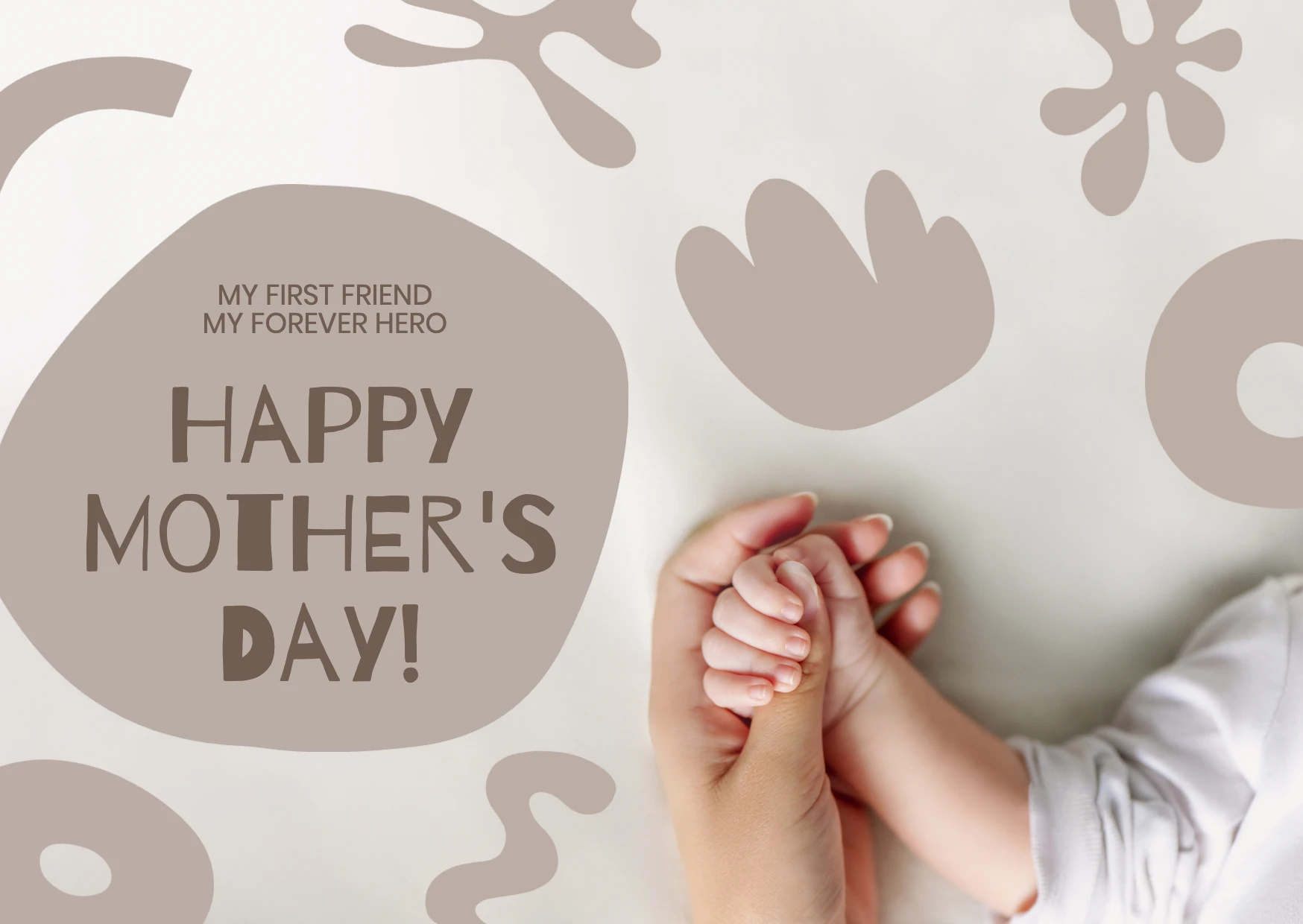 Elegant Clean Abstract Mother's Day Greeting Card
