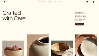Art & Illustration website templates - Online Pottery Store (Cozy)