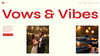 Weddings website templates - Wedding & Events Music Agency (Vibrant)