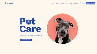 Mẫu trang web Thú cưng và Động vật - Bác sĩ thú y